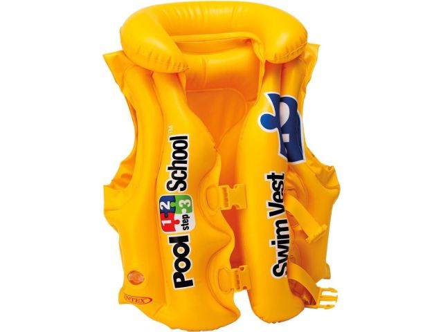 Купить надувной жилет для плавания Pool School Step 2, 50х47 см, INTEX (от 3 до 6 лет) (58660EU)
