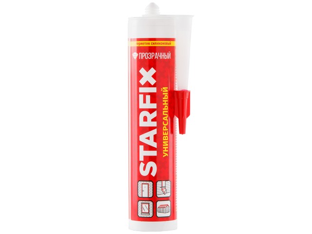 Купить герметик силиконовый универсальный STARFIX Universal Silicone (прозрачный) 260 мл (SM-77769-1)