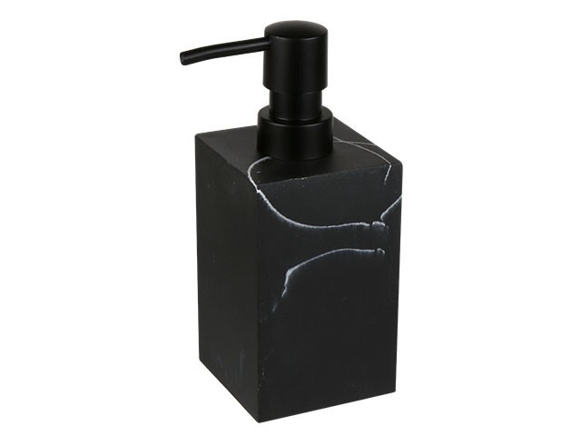 Купить диспенсер (дозатор) для мыла MARBLE, черный, PERFECTO LINEA (Материал: НАТУРАЛЬНЫЙ КАМЕНЬ, полирезин) (35-000011)