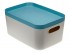 Купить ящик для хранения с крышкой ИНФИНИТИ 29,5х20х14,5 см (серо-голубой) (М2346) (IDEA)