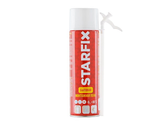 Купить пена монтажная бытовая всесезонная STARFIX Straw Foam (500мл) (SM-66248-1)