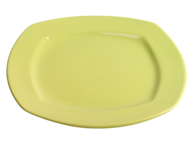 Купить тарелка обеденная керамическая, 275 мм, квадратная, серия Измир, оливковая, PERFECTO LINEA (Супер цена!) (16-427302)