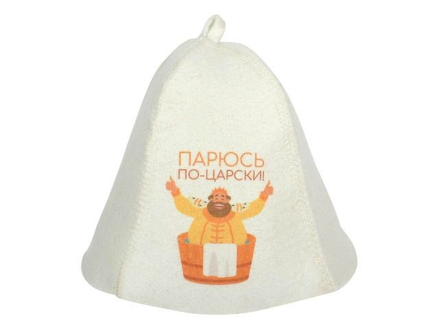 Купить шапка для бани и сауны "Парюсь по-царски!", Нot Pot из войлока (41256) (HOT POT)