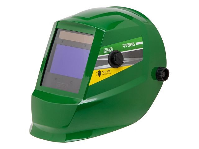 Купить щиток сварщика  с самозатемняющимся светофильтром DGM V7000 (зеленый) (1/1/1/2; 104x63 мм; DIN 3,5/4-8/9-13 (регул); 4 сенсора) (V7000GR2)