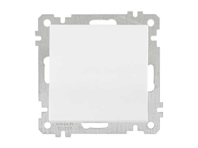 Купить выключатель 1-клав. (скрытый, без рамки, пруж. зажим) белый, DARIA, MUTLUSAN (10 A, 250 V, IP 20) (2100 401 0101)