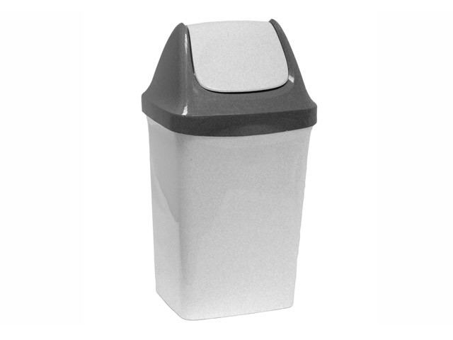 Купить контейнер для мусора СВИНГ 25л (мраморный) (М2463) (IDEA)
