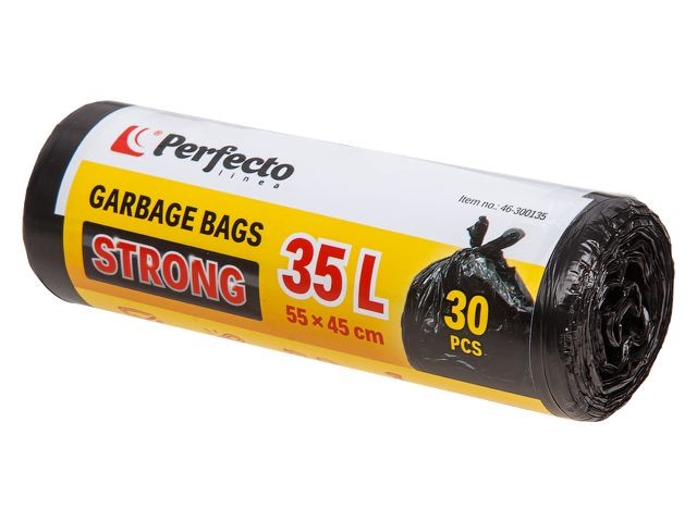 Купить пакеты для мусора, Strong, 35 л, 30 шт., PERFECTO LINEA (46-300135)
