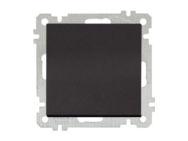 Купить выключатель 1-клав. (скрытый, без рамки, пруж. зажим) черный, DARIA, MUTLUSAN (10 A, 250 V, IP 20) (2100 401 0184)