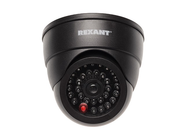 Купить муляж камеры внутренней, купольная с вращающимся объективом (черная) REXANT (45-0230)