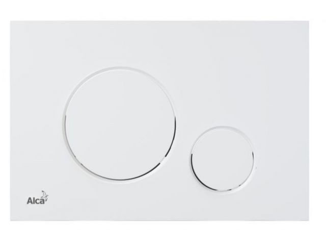 Купить кнопка управления для систем инсталляции (бело-матовая), Alcaplast (M676-RU)