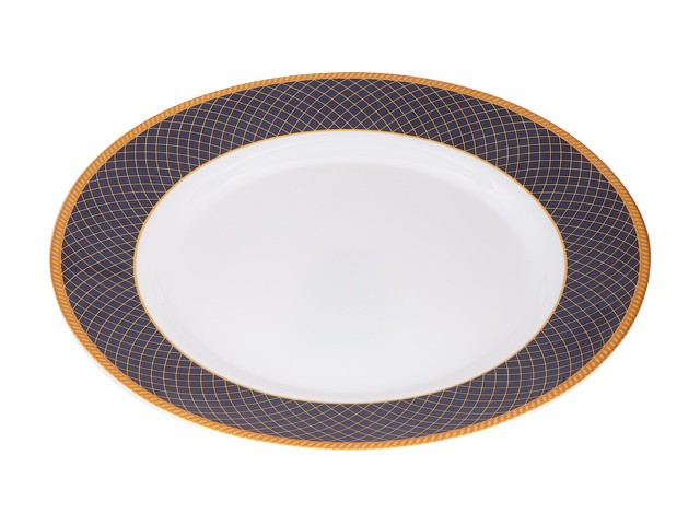 Купить тарелка обеденная стеклокерамическая, 275 мм, круглая, REGENT BLUE (Регент блю), DIVA LA OPALA (Sovrana Collection) (13-127535)