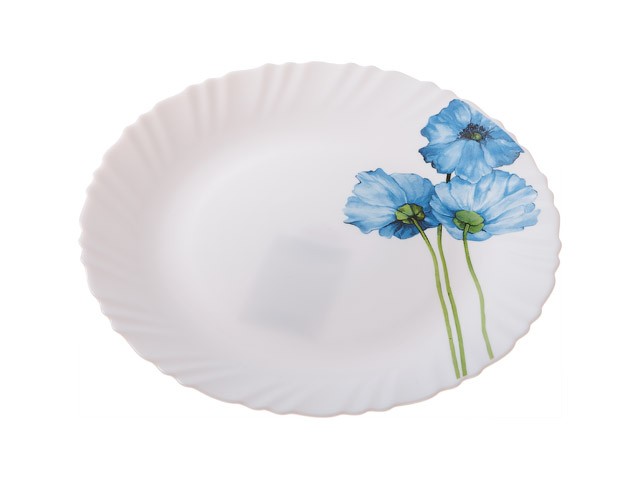 Купить тарелка обеденная стеклокерамическая, 250 мм, круглая, серия Синий мак, DIVA LA OPALA (Collection Classique) (13-125021)