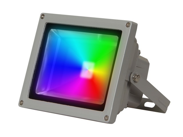 Купить прожектор светодиодный PFL -RGB-C/GR  20w  IP65Jazzway драйвер в комплекте (Настраиваемый Цветной +пульт  в комплекте. серый корпус) (1005908) (JAZZWA