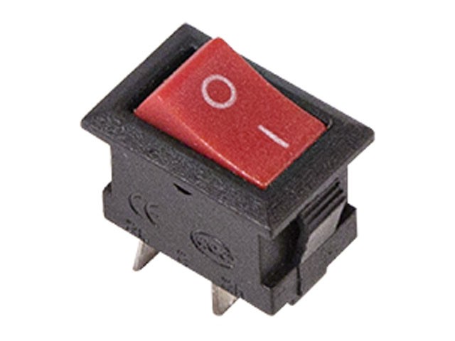 Купить выключатель клавишный 250V 3А (2с) ON-OFF красный Micro (RWB-101) REXANT (36-2011)