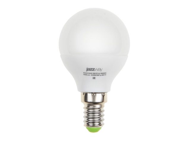 Купить лампа светодиодная G45 ШАР 7 Вт POWER E14 3000К JAZZWAY (60 Вт аналог лампы накал., 530Лм, теплый белый свет) (1027856-2)