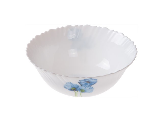 Купить салатник стеклокерамический, 227 мм, круглый, серия Синий мак, DIVA LA OPALA (Collection Classique) (15-122721)