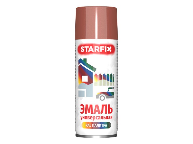 Купить краска-эмаль аэроз. универсальная медный металлик STARFIX 520мл (8029) (Цвет медный металлик) (SM-102057-1)