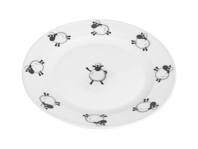 Купить тарелка обеденная стеклокерамическая, 254 мм, круглая, серия Барселона, веселые ове, PERFECTO LINEA (13-125411)