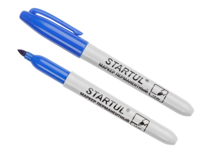 Купить маркер промышл. перманентный фетровый синий STARTUL PROFI (ST4350-02) (толщ. линии 1.5 мм)