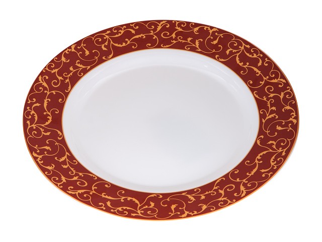 Купить тарелка обеденная стеклокерамическая, 275 мм, круглая, ANASSA RED (Анасса рэд), DIVA LA OPALA (Sovrana Collection) (13-127538)