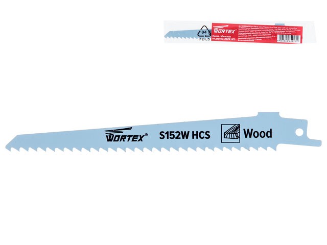 Купить пилка сабельная по дереву S152W (1 шт.) WORTEX высокоуглеродистая сталь HCS, 150 мм длина (пропил прямой, грубый, для базовых работ) (SSB1506H0018)