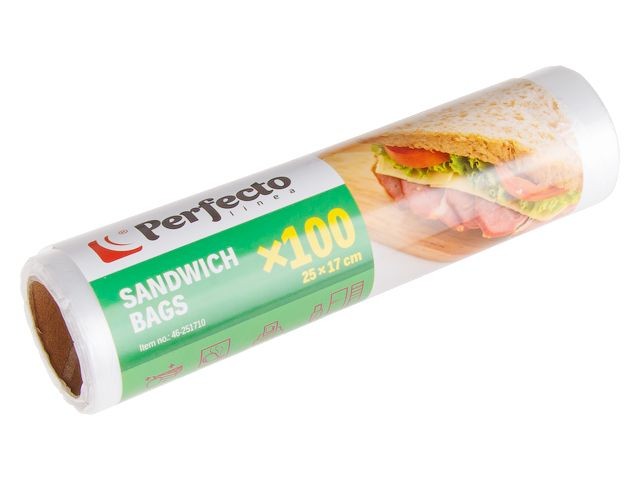 Купить пакеты для бутербродов, 100 шт., PERFECTO LINEA (46-251710)