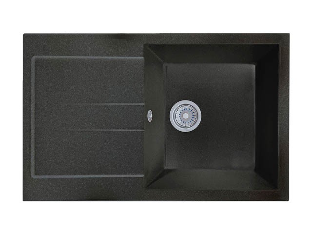 Купить мойка кухонная из искусственного камня ART черный, 770х490 mm, AV Engineering (AV770490ABK)