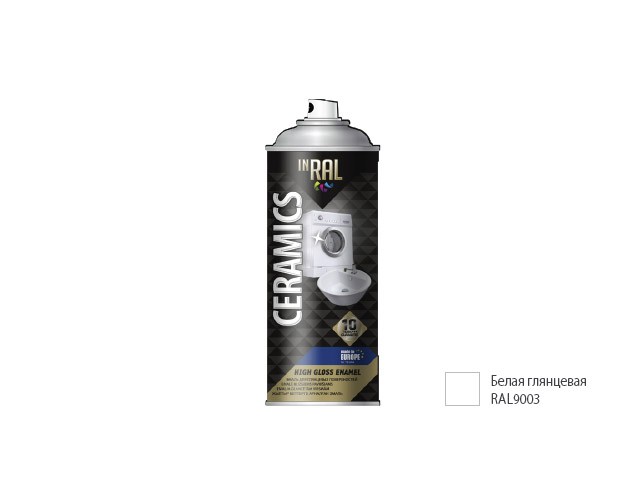 Купить покрытие для глянцевых поверхностей белый глянец INRAL 400мл (9003) (26-7-3-011)