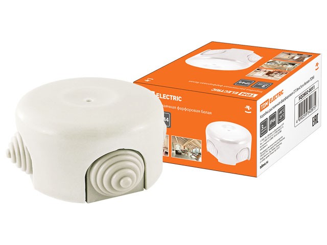 Купить коробка распаячная фарфоровая "ЭКО" белая TDM (7,8х4,5см) (SQ2802-0011)
