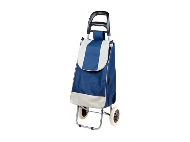 Купить сумка-тележка хозяйственная на колесах 30 кг, синяя, полоска, PERFECTO LINEA (42-307020)