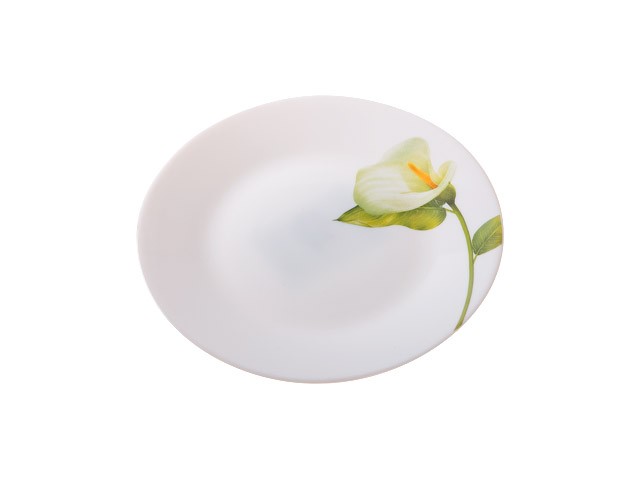 Купить тарелка десертная стеклокерамическая, 190 мм, круглая, серия Белая калла, DIVA LA OPALA (Collection Ivory) (13-119026)