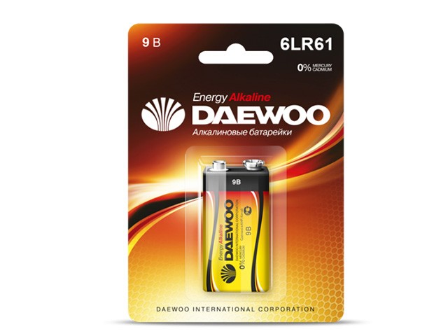 Купить батарейка 6LR61 9V alkaline BL-1шт DAEWOO ENERGY (1030320)