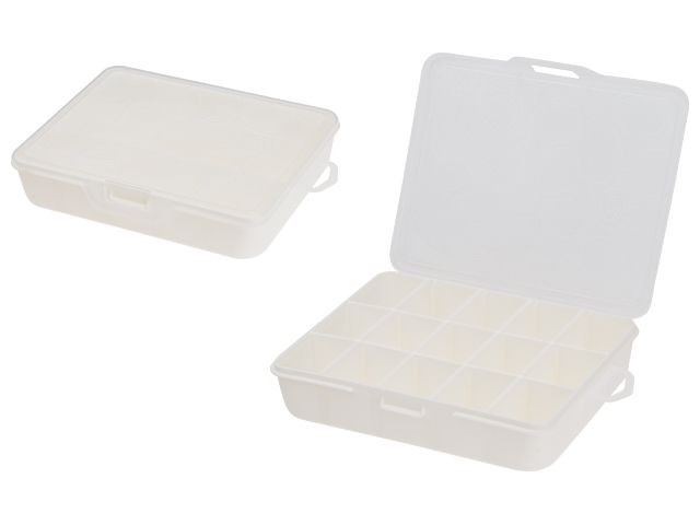 Купить органайзер для хранения мелочей с разделителями Keeplex Fiori M, 19х16х4,5 см, белое облако, BRANQ (KL401510048)
