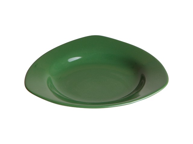 Купить тарелка глубокая керамическая, 225 мм, треугольная, серия Трабзон, зеленая, PERFECTO LINEA (Супер цена!) (17-322309)