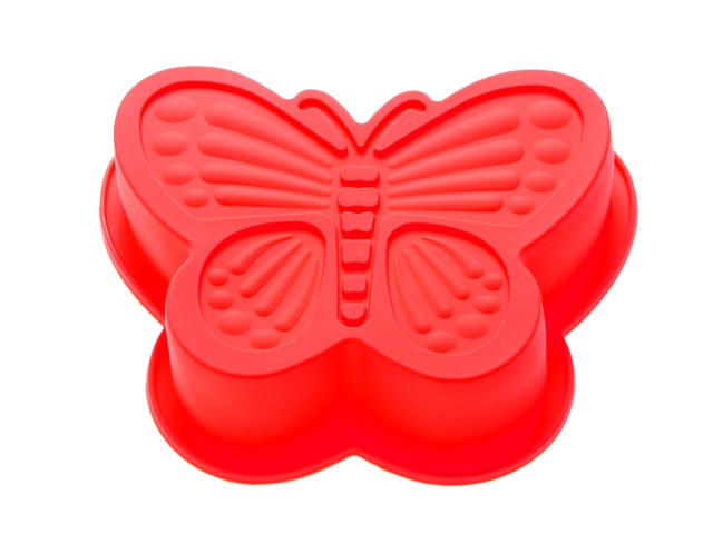 Купить форма для выпечки, силиконовая, бабочка, 16.5 х 13.5 х 3.5 см, красная, PERFECTO LINEA (20-001315)