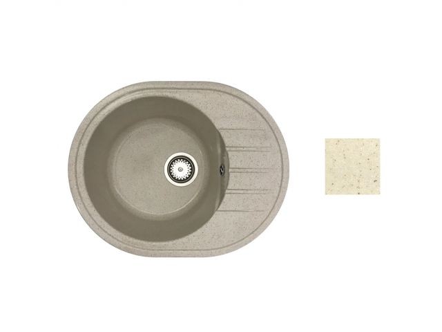 Купить мойка кухонная из искусственного камня RIO песочный, 570х450 mm, AV Engineering (AV580450RSNA)