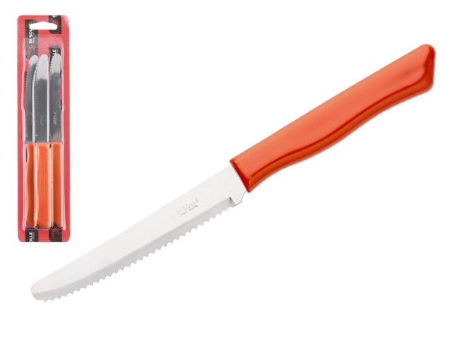 Купить набор ножей столовых, 3шт., серия PARATY, коралловые оранжевые, DI SOLLE (Супер цена! Длина: 200 мм, длина лезвия: 103 мм, толщина: 0,8 мм. Прочная пл