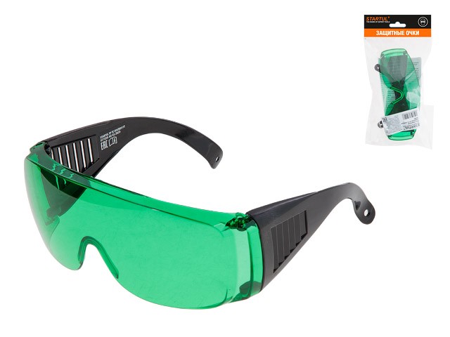 Купить очки защитные открытые О-12 зеленые 20352 STARTUL (подвес) (ST7220-12)