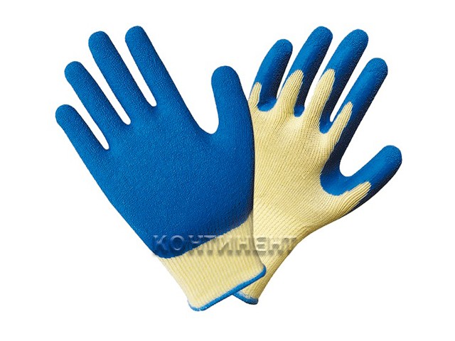 Купить перчатки х/б с латексным покрытием (рельефный облив) 10кл (П2244-1) (Континент-Сити)