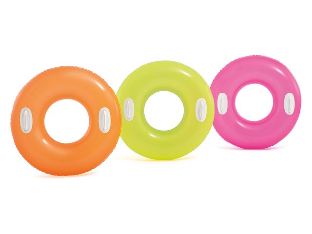 Купить надувной круг для плавания с ручками Hi-Gloss, 76 см, INTEX (от 8 лет, цвета в ассортименте) (59258NP)