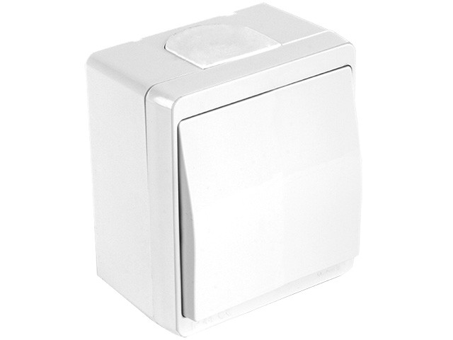 Купить выключатель двухполюсный (открытый) белый, NEMLIYER, MUTLUSAN (10 A, 250 V, IP 44) (2150 005 0101)