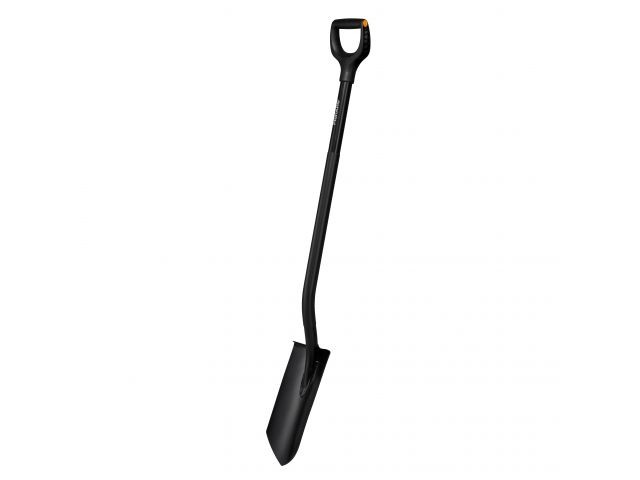 Купить лопата штыковая с закругленным лезвием Ergonomic Pro FISKARS (черная) (1066709)