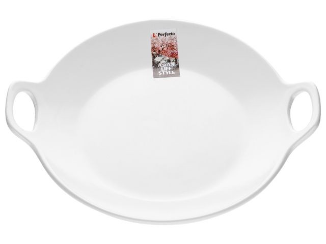 Купить тарелка-блюдо керамическая, 24х20.3х4.5 см, серия ASIAN, белая, PERFECTO LINEA (17-102400)