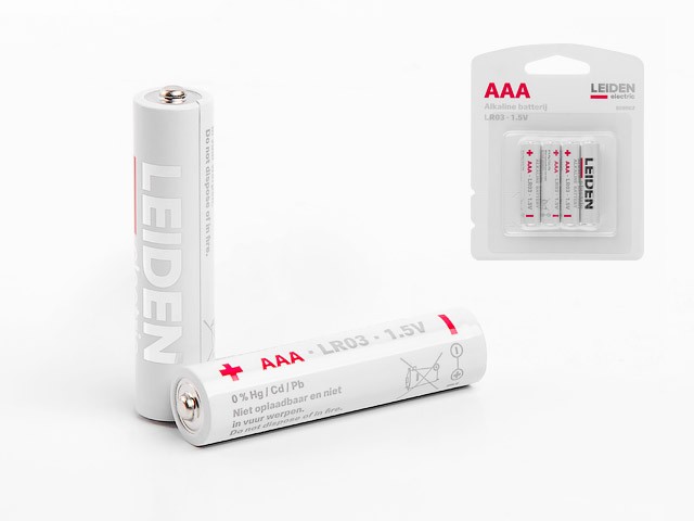 Купить батарейка AAA LR03 1,5V alkaline 4шт. LEIDEN ELECTRIC (808002)