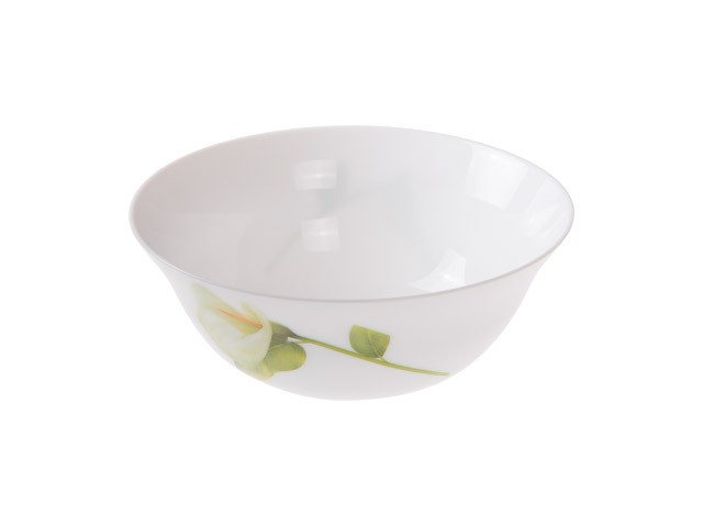 Купить салатник стеклокерамический, 210 мм, круглый, серия Белая калла, DIVA LA OPALA (Collection Ivory) (15-121026)