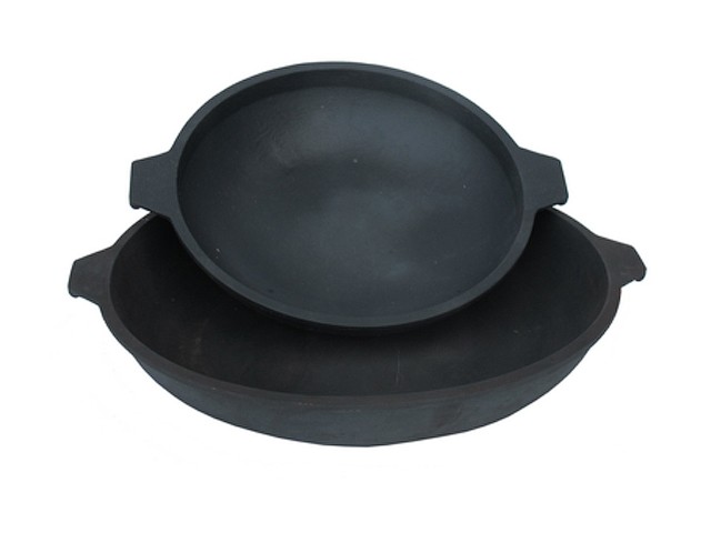 Купить сковорода-жаровня чугунная ф 27,5х5,6 см, Легмаш (используется как отдельно, так и как крышка для казана 4л) (16С25-07536844) (ЛЕГМАШ)