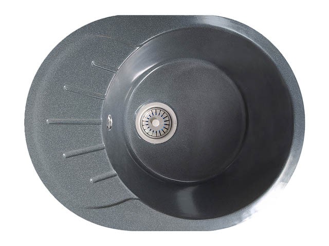 Купить мойка кухонная из искусственного камня RIO серый, 580х450 mm, AV Engineering (AV580450RGR)