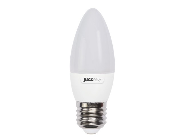 Купить лампа светодиодная C37 СВЕЧА 5 Вт ECO 160-260В E27 4000К JAZZWAY (40 Вт аналог лампы накал., 400Лм, нейтральный белый свет) (2855329)