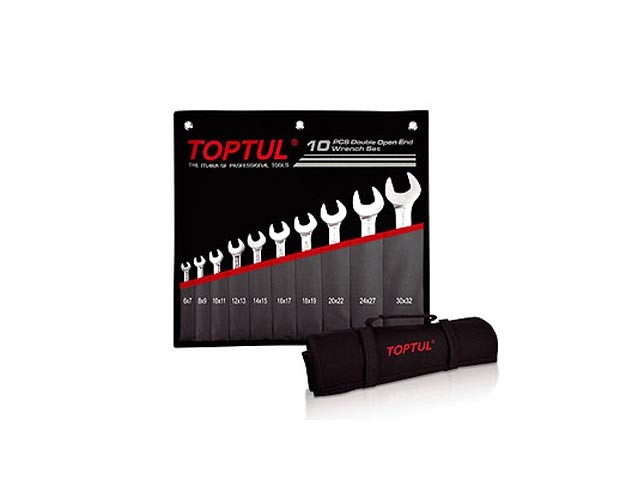 Купить набор ключей рожк. 6-32 мм 10 шт в сумке (цвет: чёрный) TOPTUL (GPCJ1001)