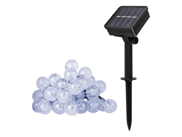 Купить светильник садовый на солнечной батарее SLR-G05-30W ФАZА (гирлянда, шарики, хол. бел.) (5033351)